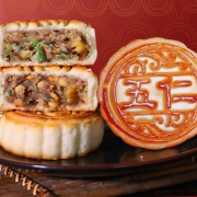 味享甜开 东北老式五仁月饼 福满中秋礼盒4饼4味400g