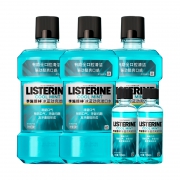 88VIP: LISTERINE 李施德林 冰蓝劲爽漱口水 500ml*3瓶+100ml*2瓶