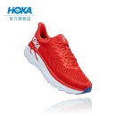 HOKA ONE ONE男克利夫顿7减震公路跑步鞋Clifton7防滑轻便运动鞋 假日红/白色 45/290mm
