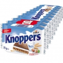 德国进口 Knoppers牛奶榛子巧克力威化饼干250g(10包) 五层夹心网红休闲零食糕点
