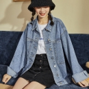 唐狮2021新款春秋牛仔外套女短款bf风学生休闲牛仔衣韩版宽松夹克