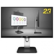 AOC 冠捷 电脑显示器 27英寸2K高清 广视角IPS 旋转升降 家用设计办公TUV低蓝光爱眼显示屏Q27P1U
