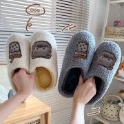 【利达妮】加厚毛绒可爱秋冬棉拖鞋