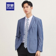 罗蒙 简约暗纹西装男 1F032A42蓝色 175/92A