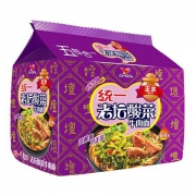 京东极速版：Uni-President 统一 方便面 老坛酸菜牛肉味面 五连包