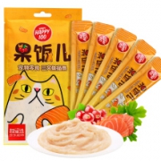 凑单品、限地区：Wanpy 顽皮 果饭儿三文鱼猫条 12g*5袋