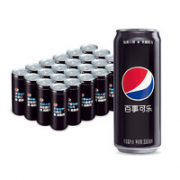 pepsi 百事 可乐 无糖黑罐 碳酸饮料 细长罐 330ml*24罐