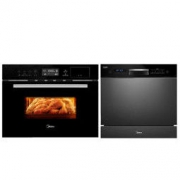 Midea 美的 TQN34FBJ-SA X4 蒸烤一体机 洗碗机套装