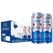 1664 啤酒 双口味混合装500ml*18罐（1664白啤9罐+1664桃红9罐）