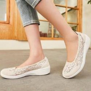SKECHERS 斯凯奇 66666292 女蕾丝休闲鞋