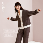 安之伴 82131721535 女式翻领套装家居服