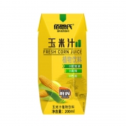 PLUS会员：BAIENSHI 佰恩氏 鲜榨玉米汁 200ml*12瓶*2件
