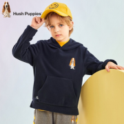 舒适保暖！Hush Puppies 暇步士 儿童摇粒绒卡通连帽卫衣