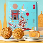 【一品粤】莲蓉蛋黄月饼4饼礼盒装