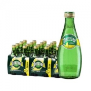 法国进口 巴黎水 Perrier 原味含气天然矿泉水 气泡水 330ml*24瓶