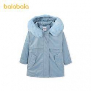 限尺码：balabala 巴拉巴拉 女童棉服 灰蓝色