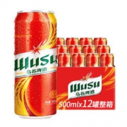 有券的上：WUSU 乌苏啤酒 红乌苏 500ml*12听