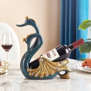 绿映红 玫瑰天鹅酒架 蓝色 1件