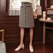 限尺码S：xiangying 香影 女士高腰毛呢半身裙 A804010821