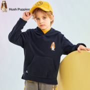 PLUS会员！Hush Puppies 暇步士 儿童连帽摇粒绒卫衣