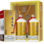 2017年产！贵州茅台集团 贵宾酒 V80 53度酱香型白酒500mL*2瓶 礼盒装 配手提袋