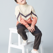 PETIT MAIN 男童摇粒绒长裤