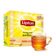 Lipton 立顿 奶茶原料 红茶叶 黄牌精选经典 办公室下午茶 袋泡茶包 2g*100包