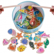 达拉 儿童磁性钓鱼玩具 20条鱼+1根钓竿