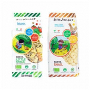 碧欧奇（Biojunior）意大利进口婴幼儿双有机辅食小麦蔬菜混合无盐宝宝面条400g（10个月以上）小蜗牛+小太空