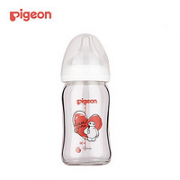 Pigeon 贝亲 AA136 宽口径玻璃奶瓶 160ml 配SS奶嘴