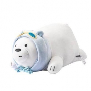 MINISO 名创优品 公仔 咱们裸熊系列 白熊趴姿抱枕 39*21CM