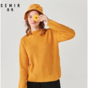 Semir 森马 078070023 女士半高领镂空毛衫