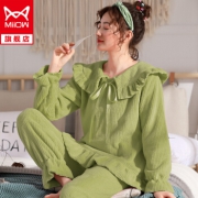 猫人MiiOW 公主风 法兰绒 珊瑚绒家居服两件套