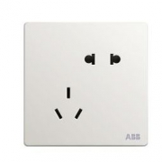 ABB 开关插座 轩致白五孔插座*8只