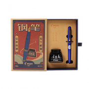 PILOT 百乐 FP-78G+钢笔套装 F尖 蓝色
