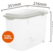 禧天龙 储米桶 12L 翻盖款带轮带量杯