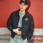 限尺码：ANTA 安踏 故宫系列 95939643 男款运动外套 黑色