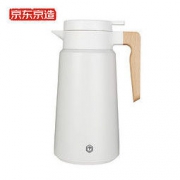 J.ZAO 京东京造 北欧木柄保温壶 1.8L 优雅白