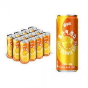 MIRINARA 美年达 Mirinda 橙味 果汁气泡饮 碳酸饮料 可乐汽水 细长罐 整箱装 330ml*12罐 百事出品