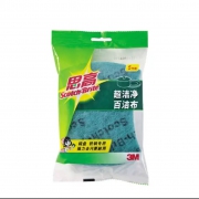 3M 思高 6105百洁布 抹布超洁净5片装 赠舒客专研美白酵素牙膏 20克+凑单品
