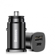PLUS会员：BASEUS 倍思 车载充电器 顶配版 30W 黑