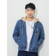 限尺码：Lee 可口可乐联名 男士夹克 连帽牛仔外套 L418623HHADL