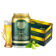 青岛啤酒高端线 奥古特 330ml*24听*2箱 大麦酿造高端啤酒