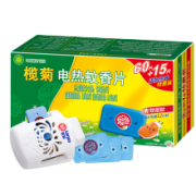 榄菊 无香型电热蚊香片 75片+1器