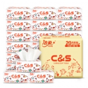 京东百亿补贴：C&S 洁柔 抽纸 3层100抽*20包