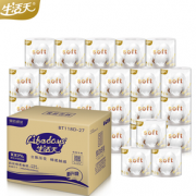 100%原生木浆！Lifedays 生活天 棉柔系列 4D立体压花卷纸 4层140g27卷