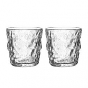 前力 冰川纹玻璃杯 透明款 330ml*4