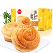 百草味 手撕面包  1000g/箱 *2件