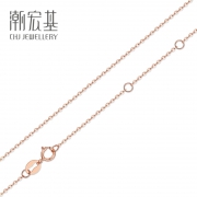 聚划算百亿补贴：CHJ JEWELLERY 潮宏基 XXK30000040 女士百搭18k金项链 约0.9克