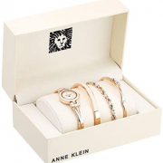 附实物图！ANNE KLEIN AK/3284 女款时装腕表+手镯套装   到手261.83元